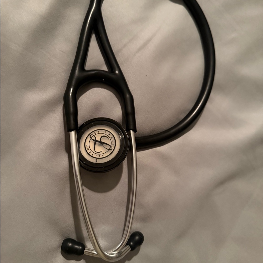 LITTMANN Black and Silver Stethoscope. Not the lightweight version. Sturdy!